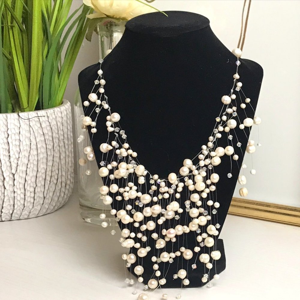 Waterfall Pearl Necklace